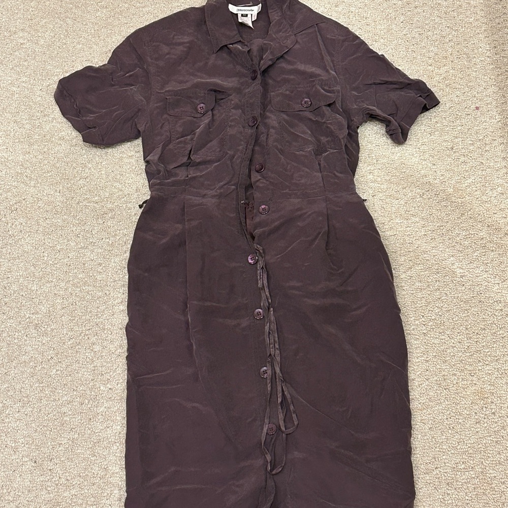 Minuet Petite Dark Brown Midi Dress